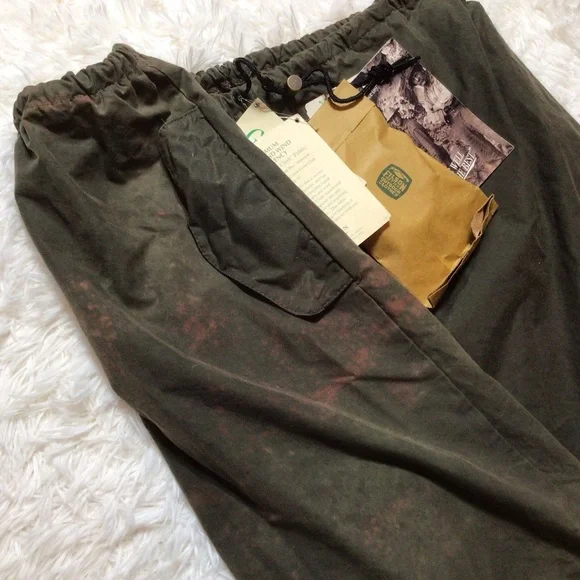 C.C. Filson Foul Weather Rain Pants Cover Cloth Oil Finish Tin Wind Repel XL Vtg